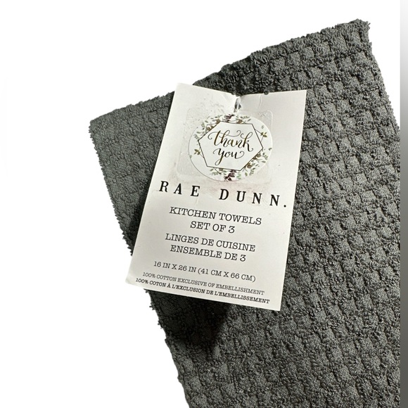 NEW Rae Dunn JOY. BELIEVE. MERRY. Christmas Kitchen Towel Set/3 - Picture 2 of 6